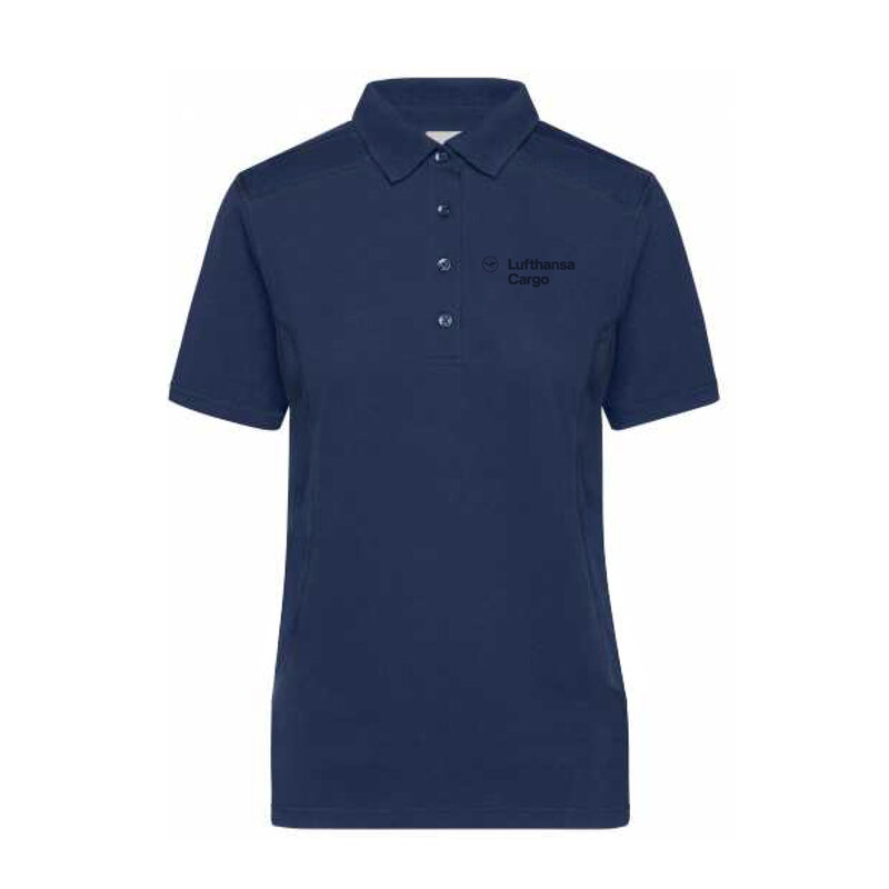 Damen Poloshirt mit Lufthansa Cargo Branding