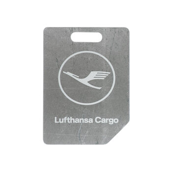 Upcycling Luggage Tag | Groß (Silber)