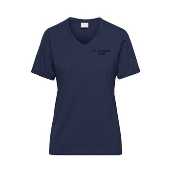 Damen T-Shirt mit Lufthansa Cargo Branding